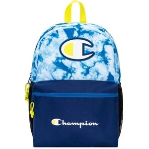Champion Tie Dye Logo Backpack Blue/Yellow | Laptop Sleeve, Pockets, Durable